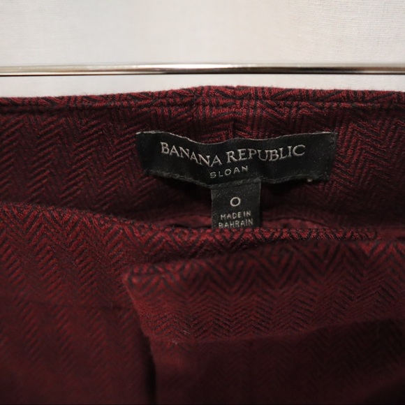 Banana Republic red herringbone pants - Picture 2 of 4